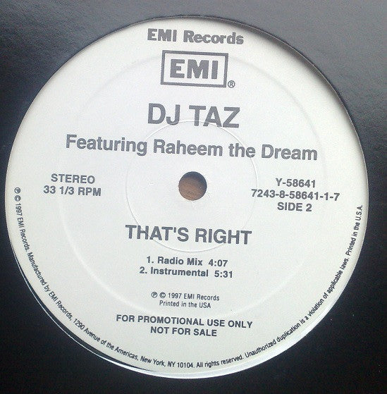 DJ Taz (3) - That's Right