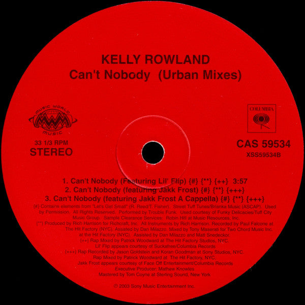 Kelly Rowland - Can't Nobody (Urban Mixes)