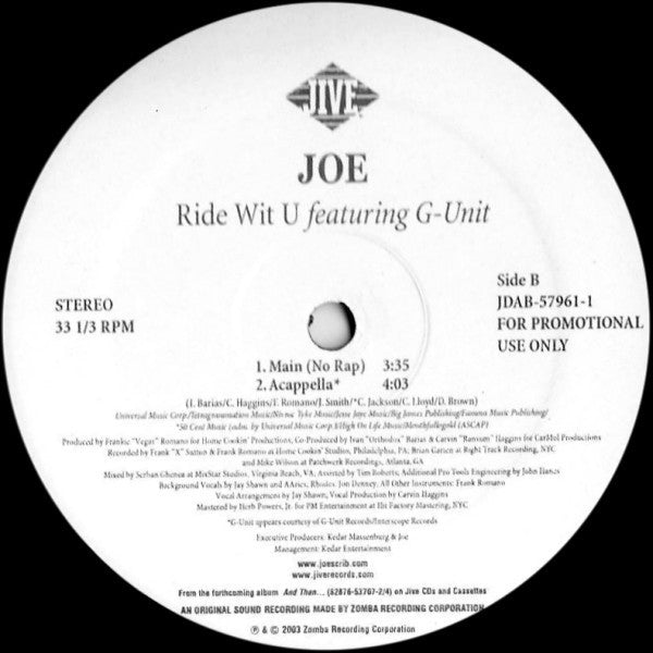 Joe - Ride Wit U