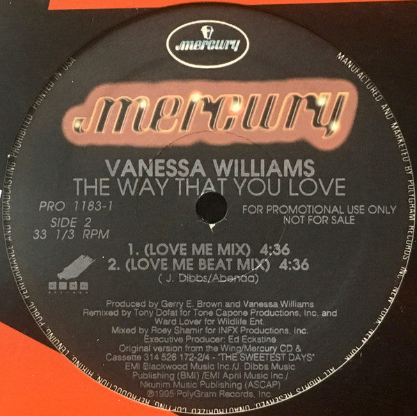 Vanessa Williams - The Way That You Love