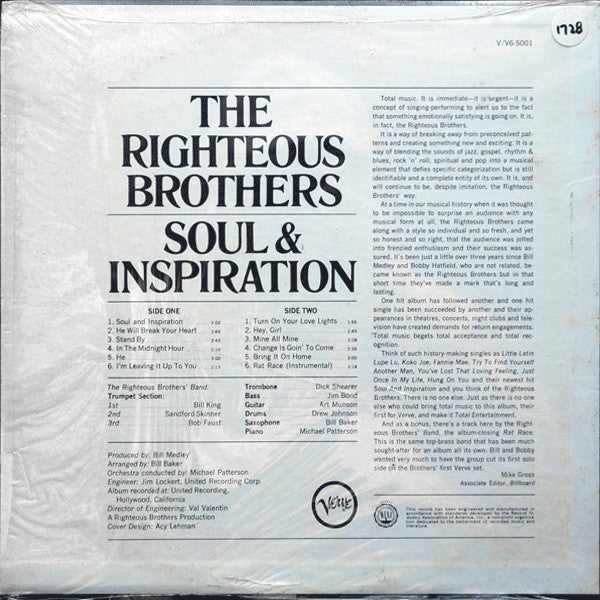 The Righteous Brothers - Soul & Inspiration