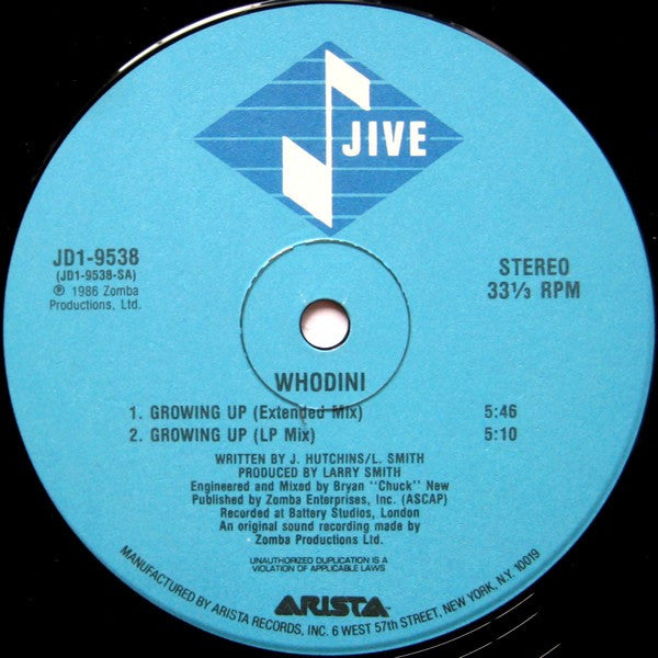 Whodini - Growing Up / Fugitive