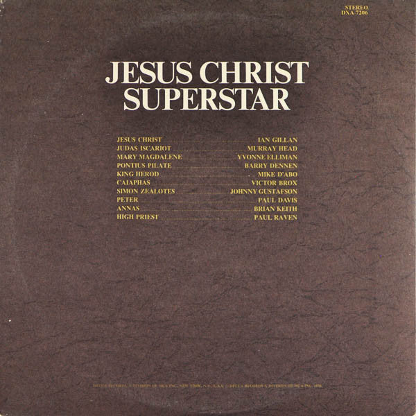Andrew Lloyd Webber And Tim Rice - Jesus Christ Superstar - A Rock Opera