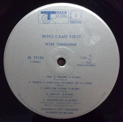 Pete Townshend - Who Came First