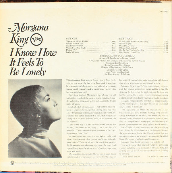 Morgana King - I Know How It Feels To Be Lonely