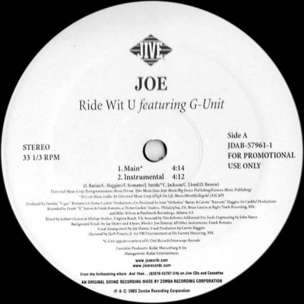 Joe - Ride Wit U