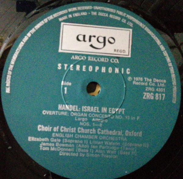 Georg Friedrich Händel - Israel In Egypt