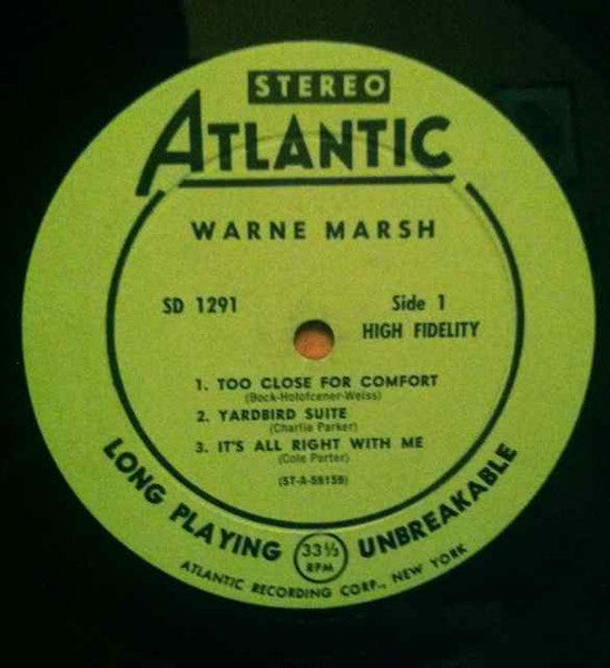 Warne Marsh (w/ Philly Joe Jones, Paul Chambers, Paul Motian, Ronnie Ball) - Warne Marsh (1958)