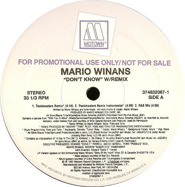 Mario Winans - Don't Know
