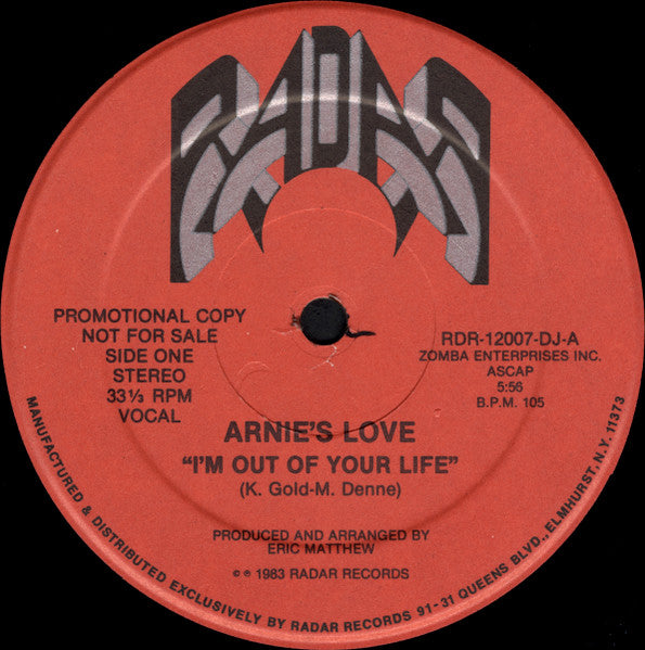 Arnie's Love - I'm Out Of Your Life