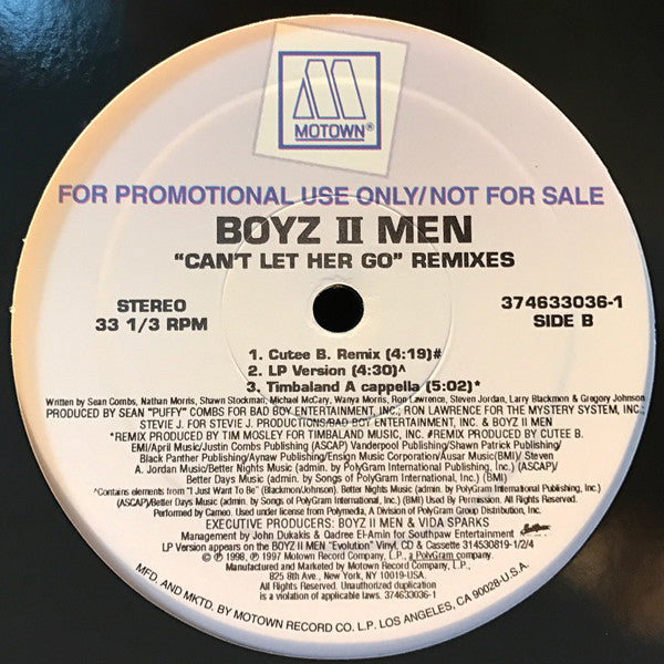 Boyz II Men - Can't Let Her Go (Remixes)