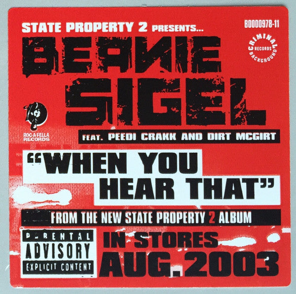 Beanie Sigel - When You Hear That