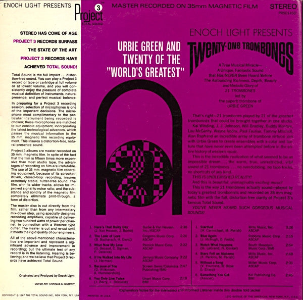 Urbie Green And Twenty Of The "World's Greatest" - Twenty-One Trombones