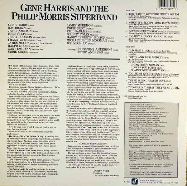 Gene Harris - Live At Town Hall, N.Y.C.