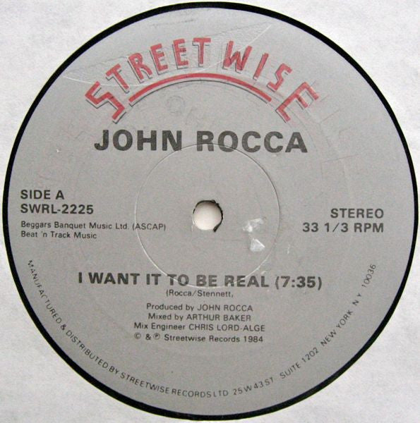 John Rocca - I Want It To Be Real