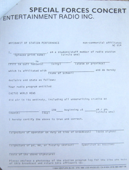 Special Forces Radio Concert