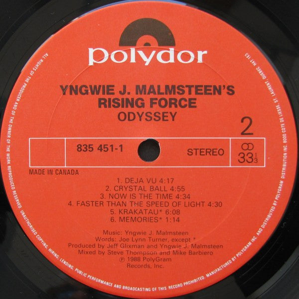 Yngwie J. Malmsteen's Rising Force - Odyssey