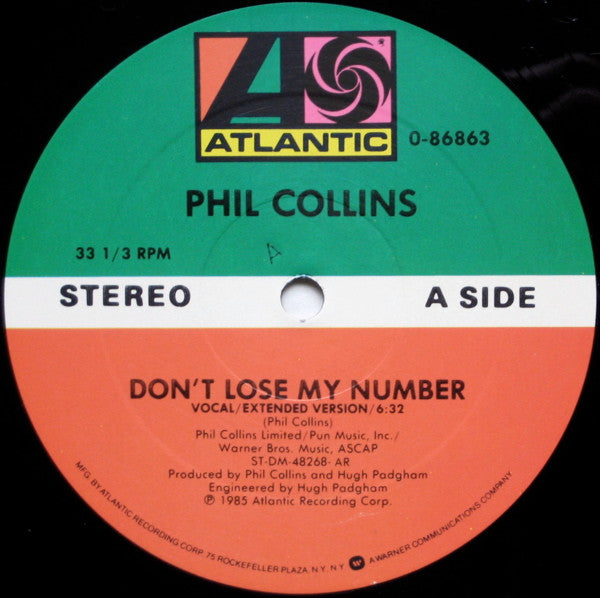 Phil Collins - Don't Lose My Number (Extended Version)