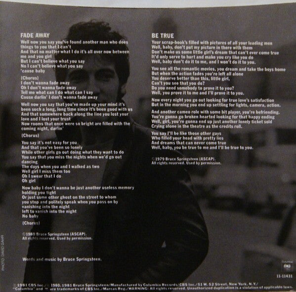 Bruce Springsteen - Fade Away