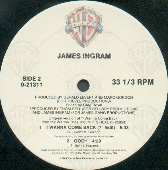 James Ingram - I Wanna Come Back
