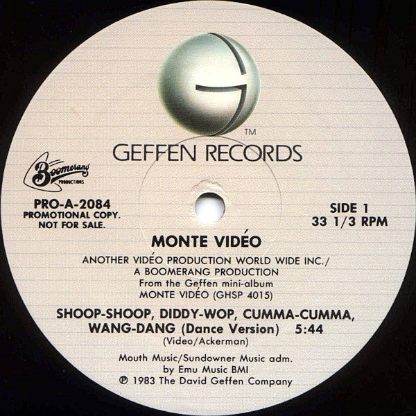 Monte Video & The Cassettes - Shoop-Shoop, Diddy-Wop, Cumma-Cumma, Wang-Dang