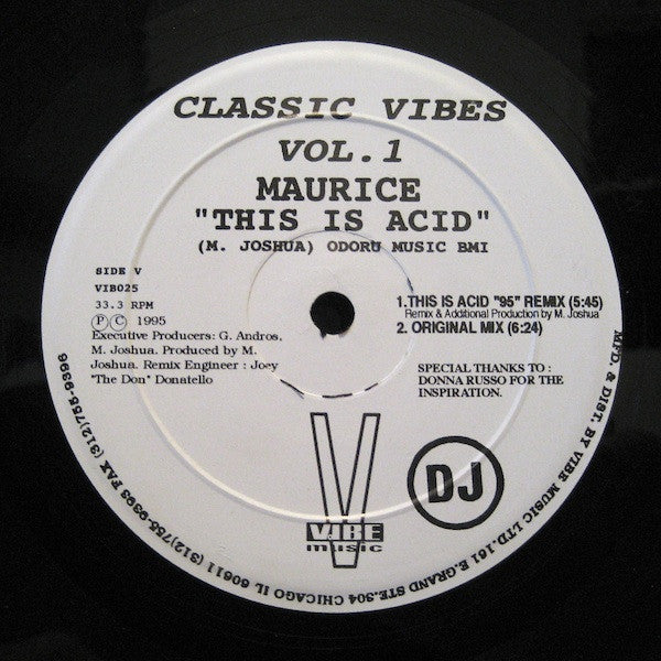 Maurice Joshua - Classic Vibes Vol. 1