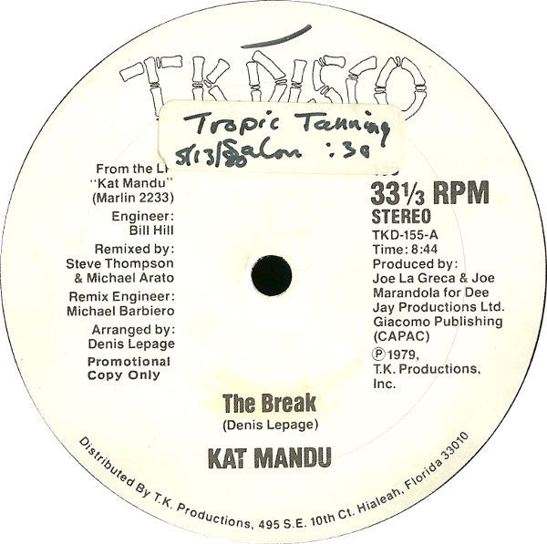 Kat Mandu - The Break / There's Only Been A Few
