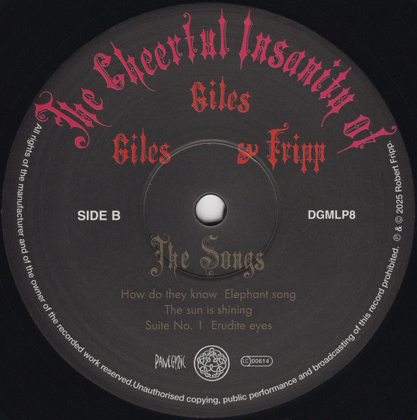 Giles, Giles And Fripp - The Cheerful Insanity Of Giles, Giles And Fripp (The Songs)