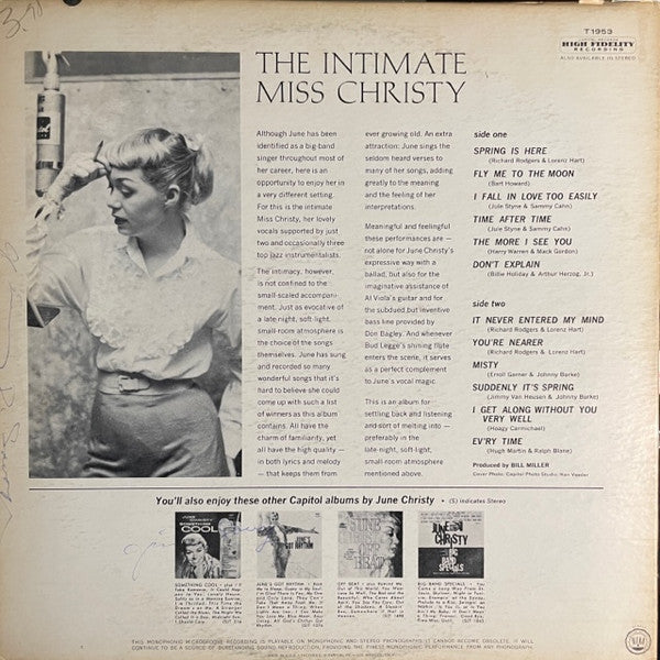 June Christy - The Intimate Miss Christy