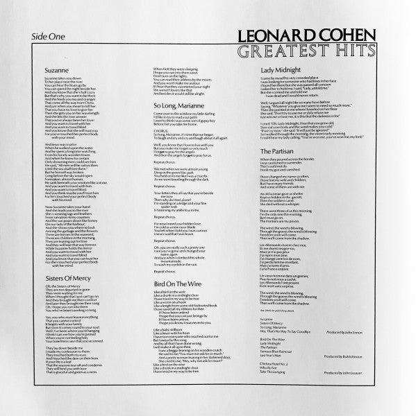 Leonard Cohen - Greatest Hits [180g]