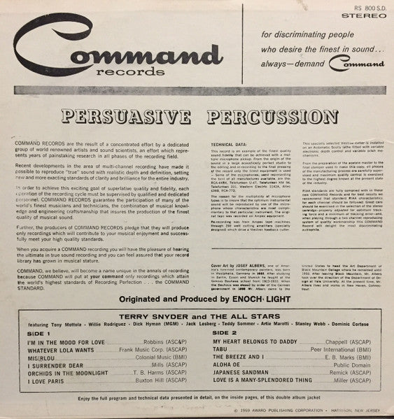Terry Snyder And The All Stars - Persuasive Percussion