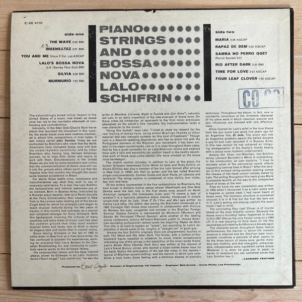 Lalo Schifrin - Piano, Strings And Bossa Nova
