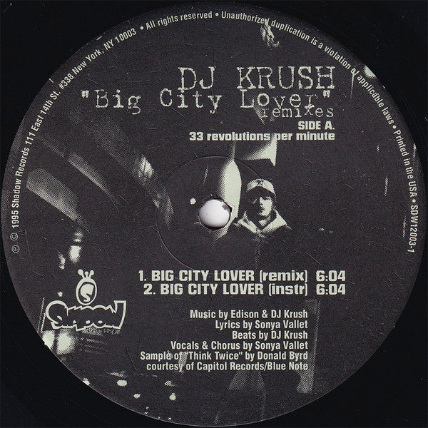 DJ Krush - Big City Lover (Exclusive U.S. Remixes)