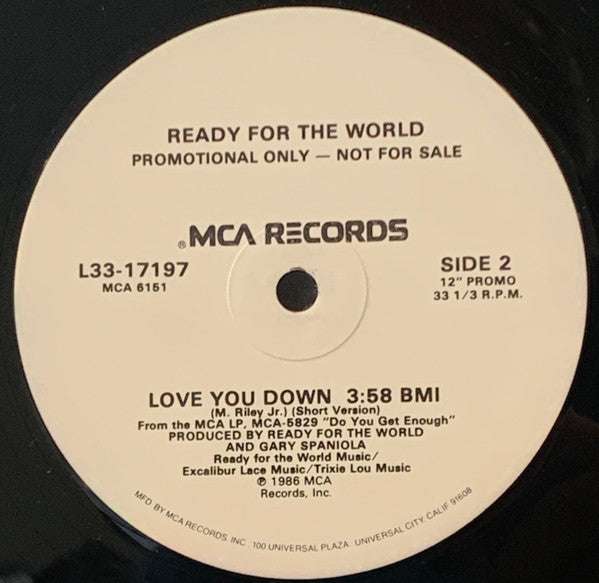 Ready For The World - Love You Down
