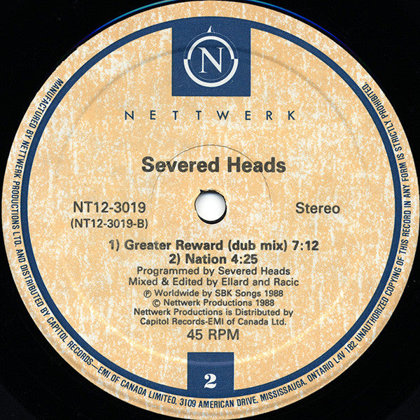Severed Heads - Greater Reward