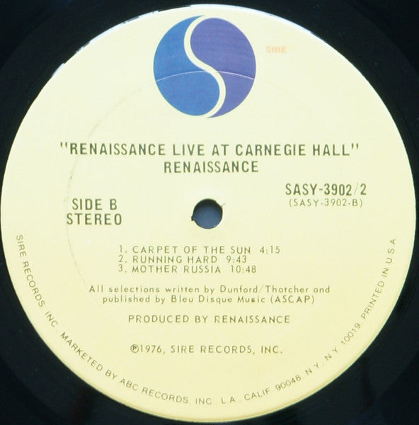 Renaissance (4) - Live At Carnegie Hall