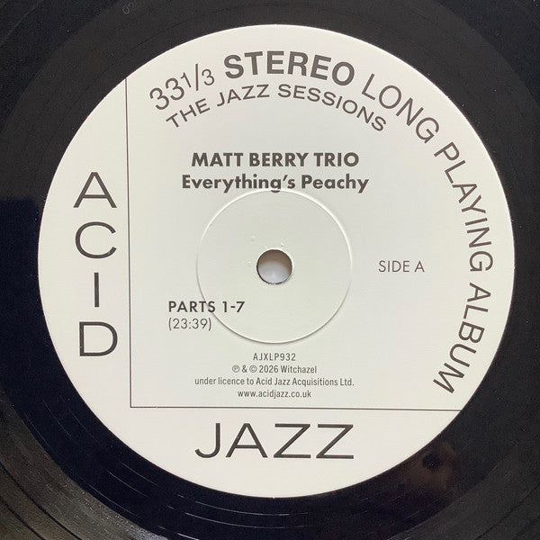 Matt Berry Trio - Everything's Peachy