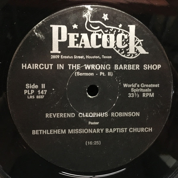 Reverend Cleophus Robinson - A Haircut In The Wrong Barber Shop