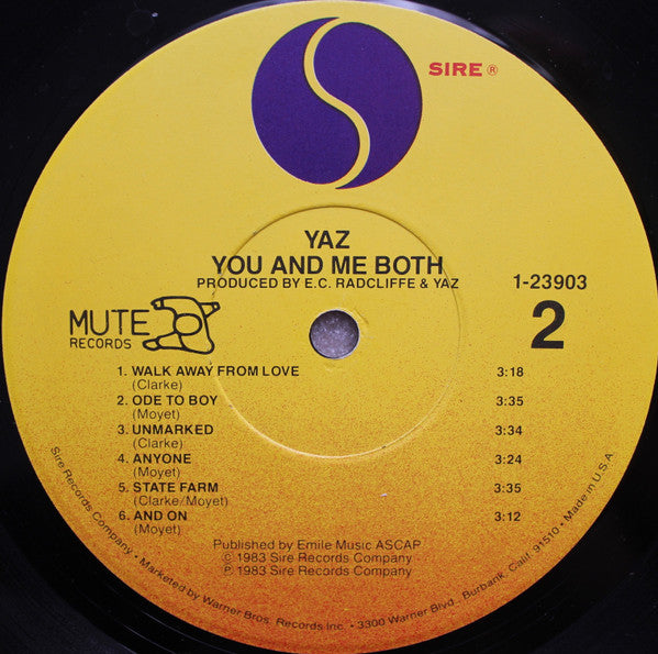 Yazoo - You And Me Both