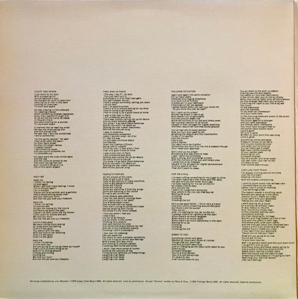 Joni Mitchell - Court And Spark