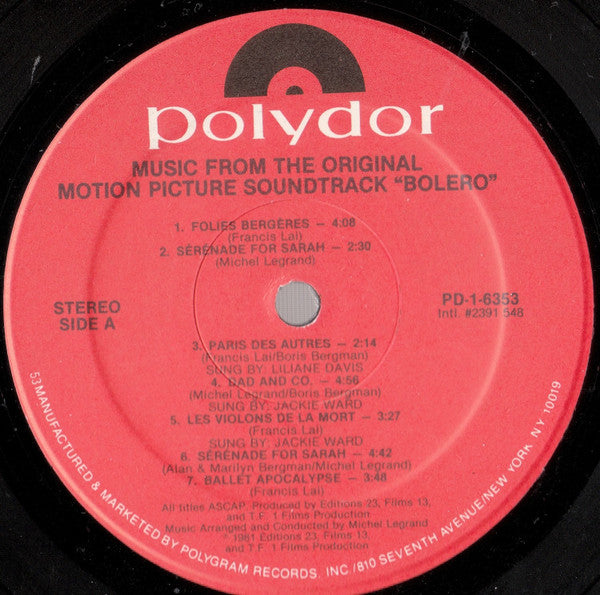 Francis Lai - Bolero (Original Motion Picture Soundtrack)