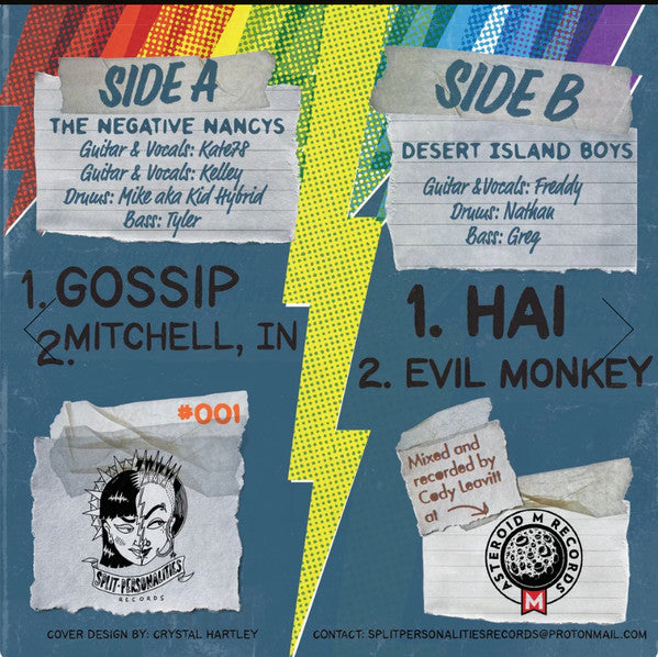 Various - NEGATIVE NANCYS & DESERT ISLAND BOYS SPLIT 7"