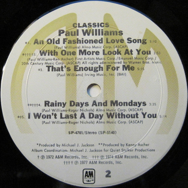 Paul Williams (2) - Classics