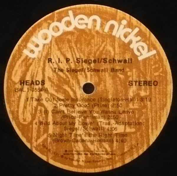The Siegel-Schwall Band - R.I.P. Siegel/Schwall