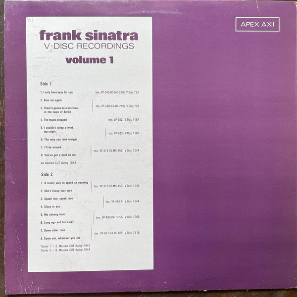 The V-Disc Recordings Volume 1