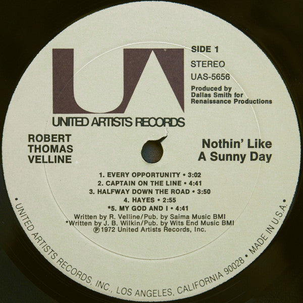 Robert Thomas Velline - Nothin' Like A Sunny Day
