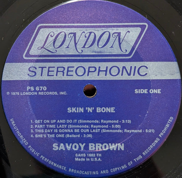 Savoy Brown - Skin 'N' Bone