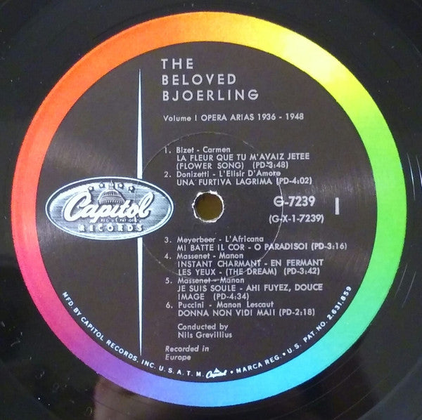 Jussi Björling - The Beloved Bjoerling - Volume One: Opera Arias 1936-1948