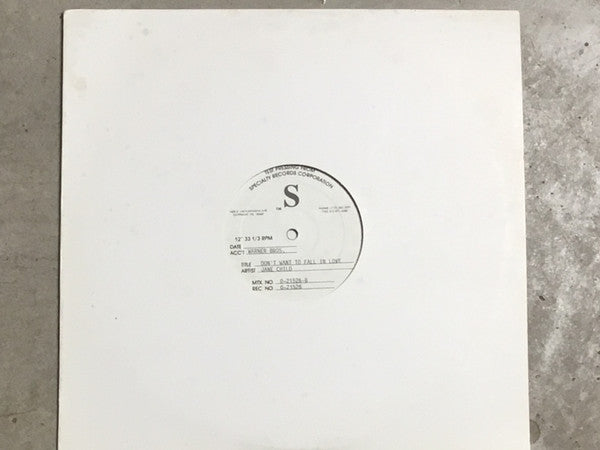 Jane Child - Don't Want to Fall in Love - Test Pressing