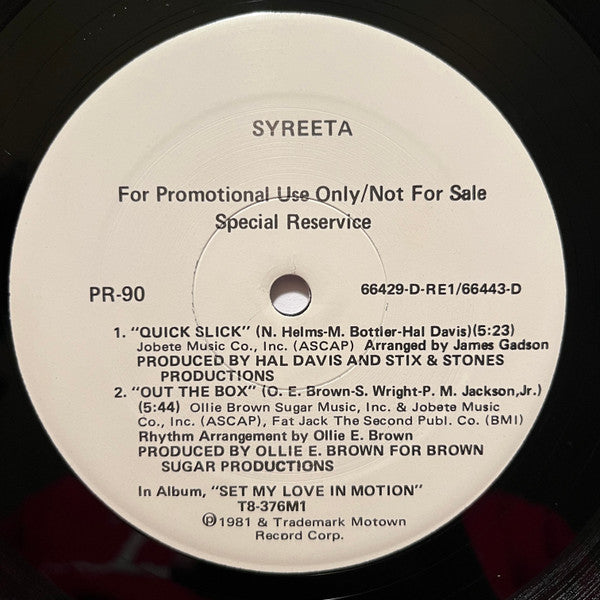 Syreeta - Quick Slick / Out The Box